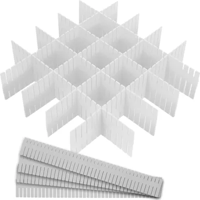 Produktbild von Schubladen-Organizer 4er-Schubladenteiler-Set Anpassbar Verstellbar Erweiterbar 7 cm Hoch 21707