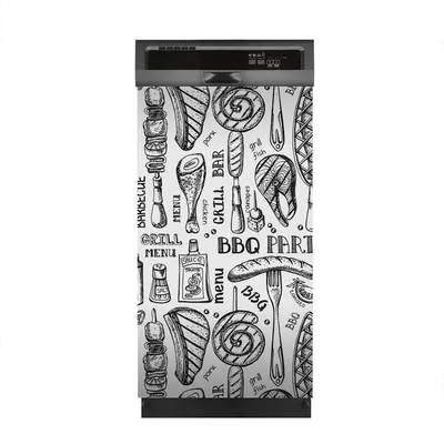 Produktbild von Magnete Dekorative 45x80 cm Küche Magnetmatte Spülmaschine - Barbecue und Grillgut