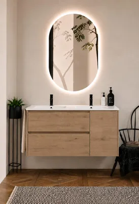 ORIGEN BATH ITACA Badmöbel mit Doppelwaschbecken 120x45 cm, Estepa