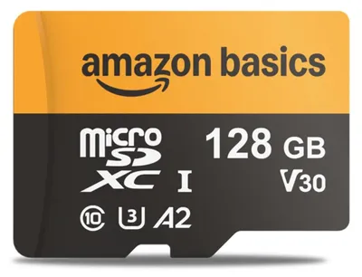 Immagine prodotto di A. Scheda microSDXC da 128 GB con adattatore, velocità di lettura fino a 200
