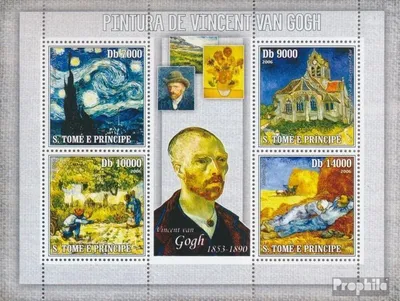 Produktbild von Briefmarken Sao Tome e Principe 2006 Mi 2820-2823 Kleinbogen (kompl. Ausgabe) postfrisch Gemälde von Van Gogh