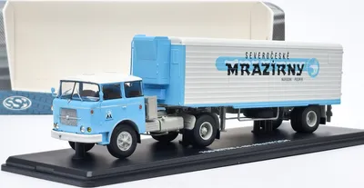 Zdjęcie produktu dla Škoda LIAZ 706 RTTN Ciągnik z naczepą Alka N12CH SEVEROCESKÉ MRAZÍRNY SSM 1:43