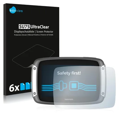 Produktbild von 6x Für TomTom Rider 400 Schutzfolie Savvies Displayschutz Display Schutz Folie Klar Transparent