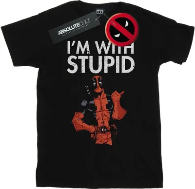 Immagine prodotto di Marvel - Maglietta "I'm With Stupid" da uomo BI23044 (5XL) (Nero)