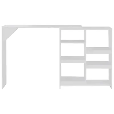 Immagine prodotto di vidaXL Tavolo da bar con ripiano mobile bianco 138x39x110 cm