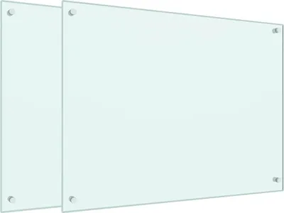 Immagine prodotto di vidaXL Alzatina da cucina 2 pz. Vetro temperato bianco 80x60 cm