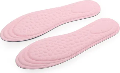 Immagine prodotto di INF Solette per scarpe ammortizzanti traspiranti con massaggio 4D, 1 paio Rosa