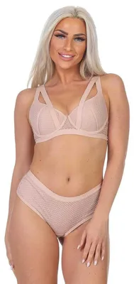 Produktbild von Damen Zweiteiliges Mesh-Dessous, Nude/75 (M)/C