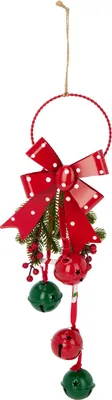 Produktbild von Weihnachtsdeko mit Metallglöckchen, 29 cm