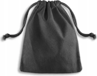 Obrázok produktu pre Čierne bavlnené darčekové vrecko 15×20 cm – 220 g vrecko so šnúrkou na darčeky