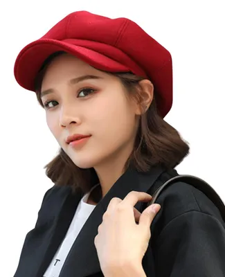 Imagen del producto de Sombrero estilo boina para mujer - Gorro de moda en rojo