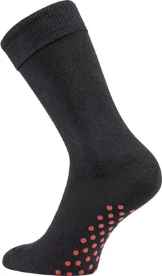 Produktbild von TippTexx 24 2 Paar Homesocks, schwarze ABS-Socken, Stopper-Socken, Anti-Rutsch-Socken, Größe 35-38
