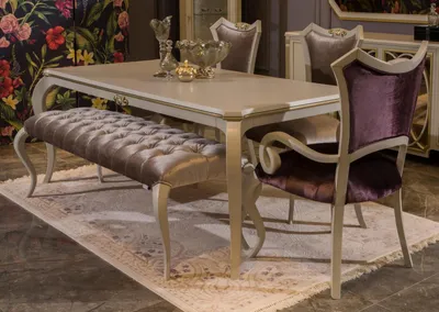 Produktbild von Luxus Esszimmer Esstisch Stuhl Set Gruppe Garnitur Tisch Tische Garnitur 5tlg.