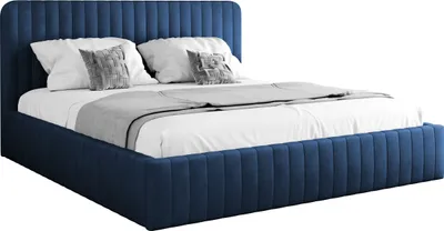 Produktbild von MIRJAN24 Polsterbett Caniko, Ehebett mit Bettkasten, Leistenlattenrost aus Holz, Schlafzimmer (Farbe: Velluto 25, Größe: 180x200 cm)