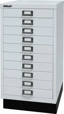 Produktbild von Schubladenschrank MultiDrawer 29er Serie Sockel A3 10 Schubladen lichtgrau
