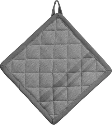 Produktbild von Topflappen, 4er-Set, Baumwolle, dunkelgrau mit Streifen, 20 x 20 cm - Kela | Tia