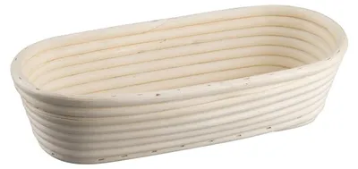 Produktbild von Zenker Gärkörbchen aus Rattan, länglich 30 cm, Gärkorb und Brotbackkorb mit Rillenmuster für Brotteig und selbst gebackenes Brot
