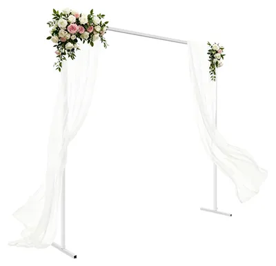 Produktbild von Quadratischer Traubogen Hintergrundständer - Metallrahmen 2 x 2 m - Galvanisiertes Eisenrohr - Gartenbogen für Hochzeit, Party, Bankett - 10 kg Tragkraft