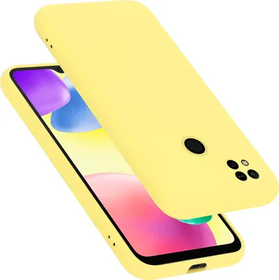 Immagine prodotto di Cadorabo custodia protettiva per Xiaomi RedMi 9C / RedMi 10A custodia in giallo telefono cellulare caso Case Cover TPU custodia