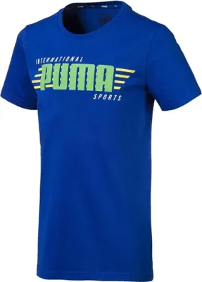 Produktbild von Puma Alpha Graphic Kurzarm-t-shirt Blau 3-4 Years Jungen Blau 3-4 Years
