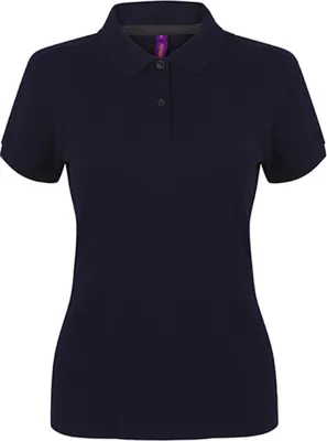 Produktbild von Henbury H102 | Damen Microfine-Piqué Polo Shirt / - Farbe: Navy - Größe: M