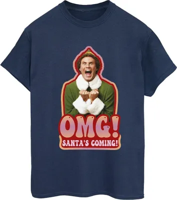 Produktbild von Elf - "Santa's Coming" T-Shirt für Damen BI22308 (XXL) (Marineblau)