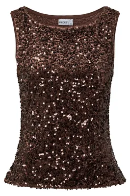 Produktbild von PIECES Damen Tanktop PCKAMMY, mit Pailletten