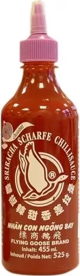 Produktbild von [ 455ml ] FLYING GOOSE Sriracha scharfe Chilisauce mit ZWIEBELN