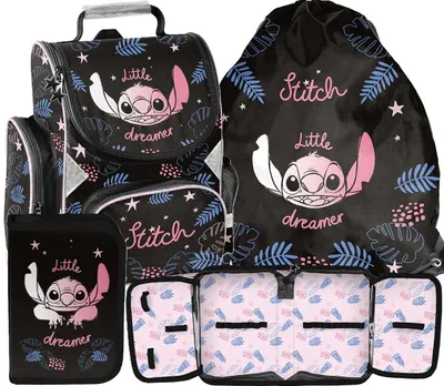 Produktbild von 3tlg Lilo und stitch Schulranzen set Rucksack Federtasche Sportbeutel schultasche Tornister fur madchen
