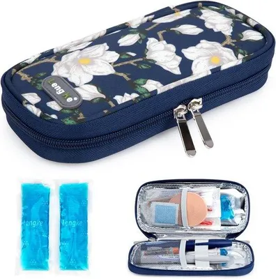 Produktbild von Famanu Insulin-Kühltasche für Diabetiker - Mit 2 Kühlakkus