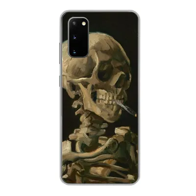 Obrázok produktu pre Kryt mobilného telefónu pre Samsung Galaxy S20 Hlava kostlivca s horiacou cigaretou - Vincent van Gogh Silikónové mäkké puzdro
