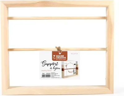 Zdjęcie produktu dla Drewniany stojak na biżuterię 30 x 25 x 4,1 cm