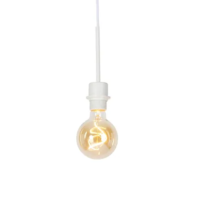 Produktbild von QAZQA - Moderne Hängelampe I Pendellampe I Pendelleuchte weiß ohne Schirm - Combi 1 I Wohnzimmer I Schlafzimmer - Stahl Rund - LED geeignet E27