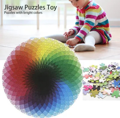 Produktbild von 1000 Stück Farbverlauf-Puzzles zum Zusammensetzen von Bildspielzeug für Kinder und Erwachsene