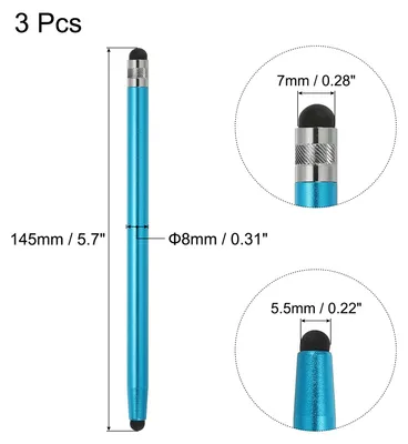 Produktbild von 3Stk Stylus Stifte fš¹r Touchscreens Kapazitiv Stylus Universal Tablet Stift Sensibilit?t Pr?zision Hell Blau