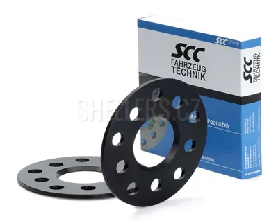 Obrázok produktu pre Predlžovacie podložky SCC 05mm 5/100*5/112 - 57,1 mm, 10205W eloxovaná čierna