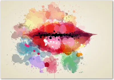 Produktbild von Tulup® Glas-Bild - 100 x 70 - Wandbild aus Glas - Wandkunst - Wandbild hinter gehärtetem Sicherheitsglas - Kunst: modern & klassisch - Bunte Lippen - Rot