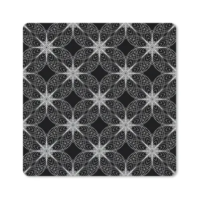 Produktbild von MuchoWow® Mauspad Mousepad Kompass - Muster - Schwarz und Weiß 20x20 cm - Mousepads - Maus Mat - Pad - Mausunterlage - Desk Mat - Bureauartikeln