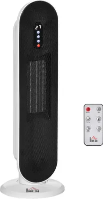 Obrázok produktu pre HOMCOM ohrievač, ventilátorový ohrievač 2000 W, vežový ohrievač s diaľkovým ovládaním, oscilácia, kov