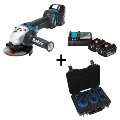 Produktbild von Makita Makita Akku-Winkelschleifer DGA511Z 18V / 125 mm + Power Source-Kit 2×