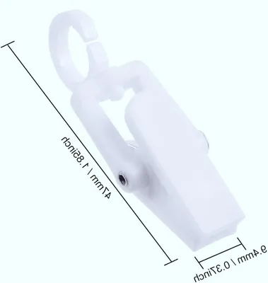 Productafbeelding van Gordijnrunners Set - Decoratie Hangers - Buiten Decoreren - 360 Graden Draaibaar - 36 Stuks - Wit