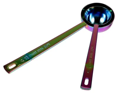 Produktbild von 2 Stück Kaffeelöffel aus Edelstahl mit langem Griff, ergonomischer Messlöffel für gemahlenen Kaffee, multifunktionaler Küchenlöffel für Kaffee, Tee und Desserts