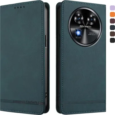 Obrázek produktu pro Pouzdro pro Oukitel C37, retroPolyuretankožené flip pouzdro s stojánkem a přihrádkami na karty Zelený