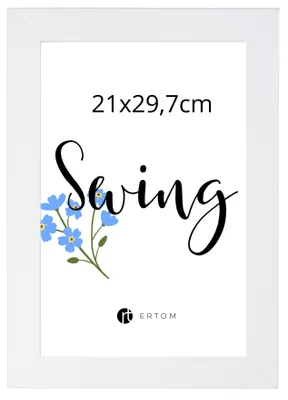 Obrázok produktu pre Rám na fotografie MULTI-SWING SW23W, biely, 21x29,7 cm, vyrobený z MDF s presklením, vhodný na postavenie alebo zavesenie