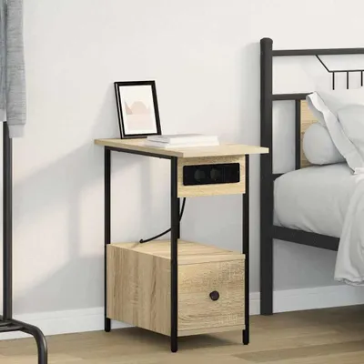Produktbild von vidaXL Nachttisch Sonoma-Eiche 60 x 30 x 61 cm Holzwerkstoff