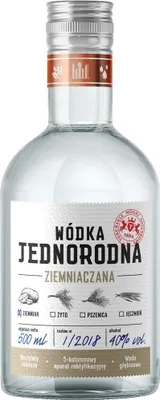 Produktbild von Wodka Jednorodna Ziemniaczana (Einheitlicher Kartoffelwodka) 0,5L | Vodka