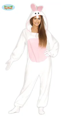 Produktbild von weißes Hasen Kostüm für Damen Gr. M/L, Größe:L