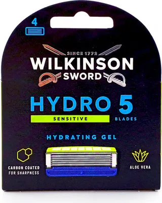 Produktbild von Wilkinson Hydro 5 Hydrating Gel Sensitive Rasierklingen, 4er Pack x 10