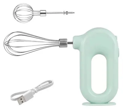 Produktbild von Küchenhelfer, elektrischer Mini-Handmixer, kabellos, mit Schneebesen, mintgrün, Küchenzubehör, Handmixer für den Haushalt, Eierquirl und Rührer