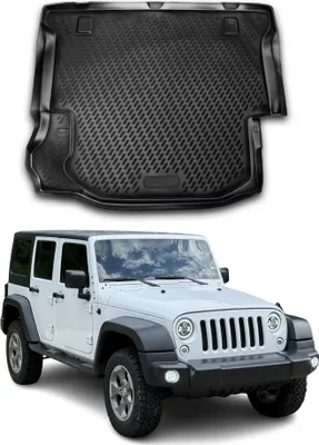Produktbild von Kofferraummatte Kofferraumwanne für Jeep Wrangler 2007-2017 Gummi TPE Schwarz